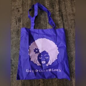 Purple Kink Curl Love Tote Bag